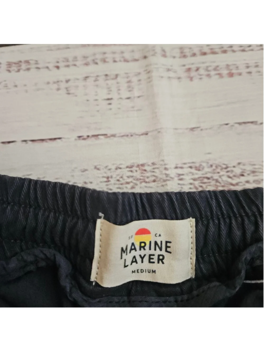 Marine Layer Saturday Slim Fit Jogger Faded Black Mens Medium